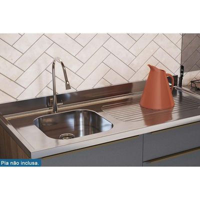 Cozinha Modulada Herval 7 Peças Versalis C7P167 Freijo/Cinza Argila