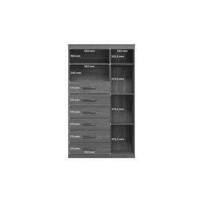 Quarto Completo Modu +Cômoda QC335 Jatoba/Areia - Santos Andirá