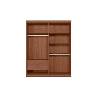 Quarto Completo Modu +Cômoda QC328 Jatobá/Grafite - Santos Andirá