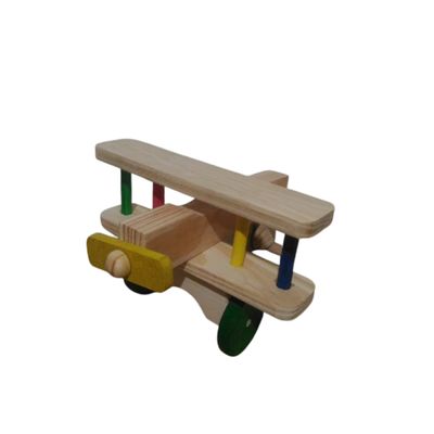 brinquedo infantil Avião Colorido Madeira Natural artesanal 25x35
