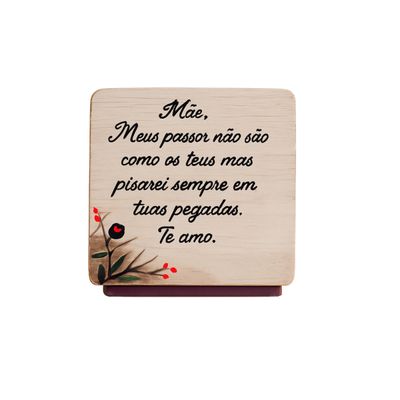 Quadro Mesa Artesanal Homenagem Especial para Mãe 10x10