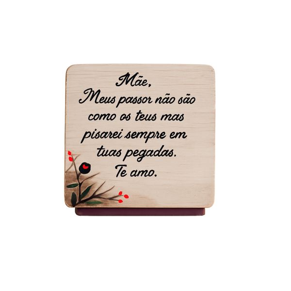 Quadro Mesa Artesanal Homenagem Especial para Mãe 10x10
