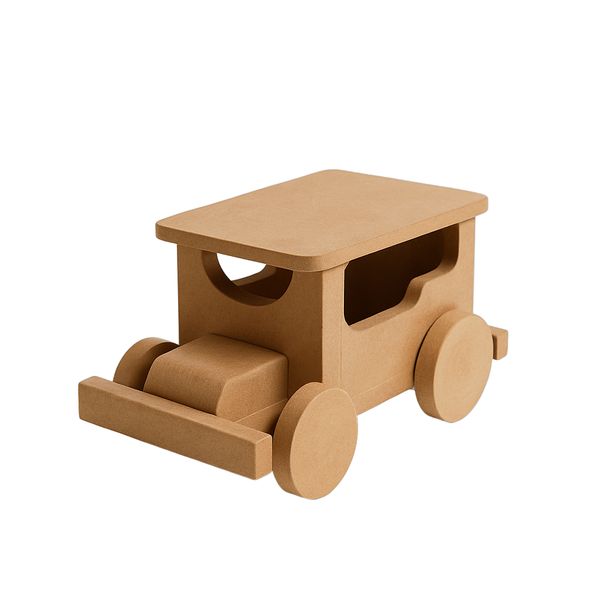 10 Carrinhos Madeira em MDF Brinquedo infantil lembrança decoração