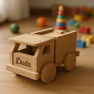 10 Carrinhos 7x13 Porta-Objetos de MDF com Gravação Personalizada