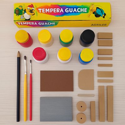 Carrinho Madeira infantil Montar e Colorir mdf 26 peças