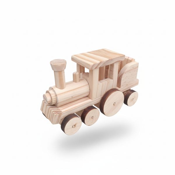 Locomotiva de Madeira Artesanal Brinquedo Decoração quarto infantil