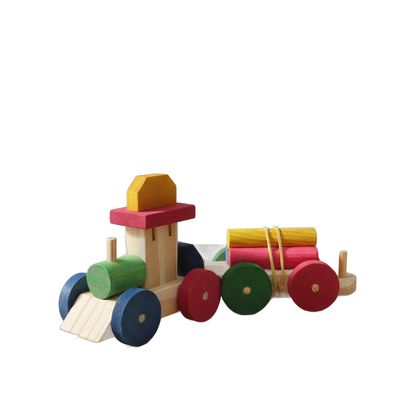 Trenzinho de Madeira com Nome Gravado 2 vagões brinquedo Decorativo