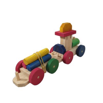 Trenzinho de Madeira com Nome Gravado 2 vagões brinquedo Decorativo