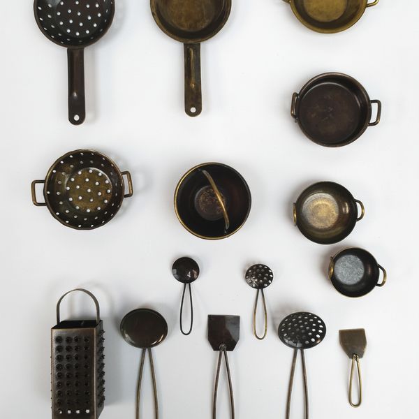 Kit Mini Utensílios de Cozinha –15 Peças em Metal