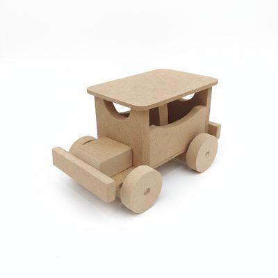 02 Kit Carrinho Calhambeque para Montar e Colorir 18 Peças acompanha tintas