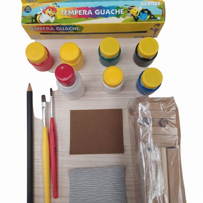 02 Kit Carrinho Calhambeque para Montar e Colorir 18 Peças acompanha tintas