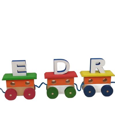 Trenzinho Pedro Multicolorido em MDF Personalizado