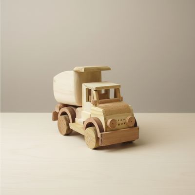 Caminhão Basculante Madeira Brinquedo Artesanal 15x22