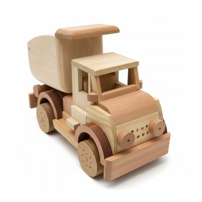 Caminhão Basculante Madeira Brinquedo Artesanal 15x22