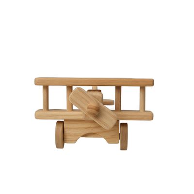 Avião infantil Madeira Pinus Cru MDF Colori Sem Pregos 15x17