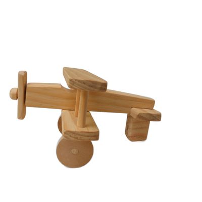 Avião infantil Madeira Pinus Cru MDF Colori Sem Pregos 15x17