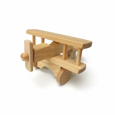 Avião infantil Madeira Pinus Cru MDF Colori Sem Pregos 15x17