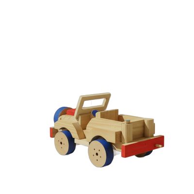 Jeep Madeira Colorido 11x19 brinquedo infantil