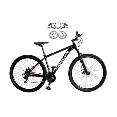 Bicicleta Aro 29 Absolute Nero 5 Alumínio 21v Freio Hidráulico Garfo Suspensão Mountain Bike preto