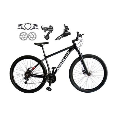 Bicicleta Aro 29 Absolute Nero 5 Alumínio 21v Câmbios Shimano Freio A Disco Hidráulico Mtb preto