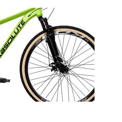Bicicleta Aro 29 Absolute Nero 5 Alumínio 24v Câmbios Shimano Freio A Disco Mountain Bike Verde