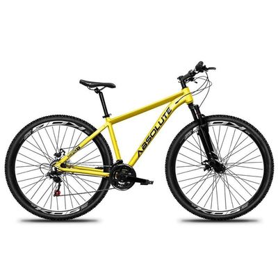 Bicicleta Aro 29 Absolute Nero 5 Alumínio 21v Câmbios Shimano Freio A Disco Mountain Bike amarelo