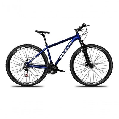 Bicicleta Aro 29 Absolute Nero 5 Alumínio 21v Câmbios Shimano Freio A Disco Mountain Bike Azul