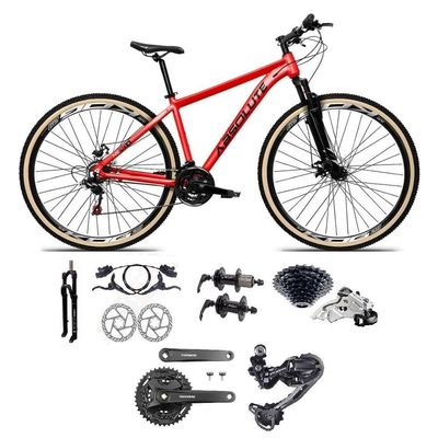 Bicicleta Aro29 Absolute Nero5 Cambio Shimano Deore-altus 27v Freio Hidr. Garfo C-trava vermelho