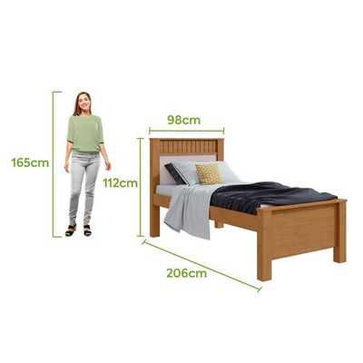 Cama Solteiro Athenas - Lopas Amendoa Clean/off White