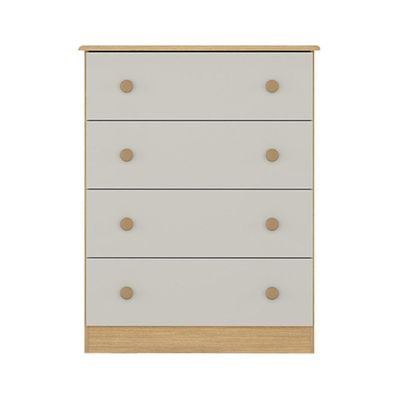 Cômoda Infantil 65cm Com 4 Gavetas Encanto Multimóveis Mp4427 Madeiradooff White Madeiradooff White