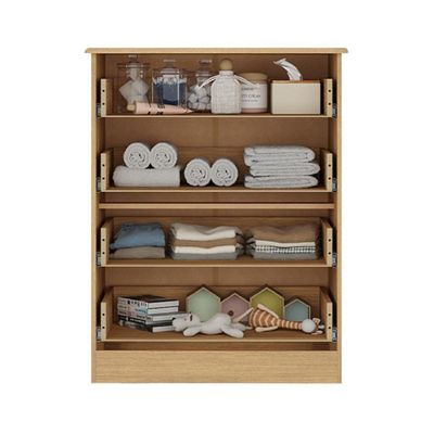 Cômoda Infantil 65cm Com 4 Gavetas Encanto Multimóveis Mp4427 Madeiradooff White Madeiradooff White