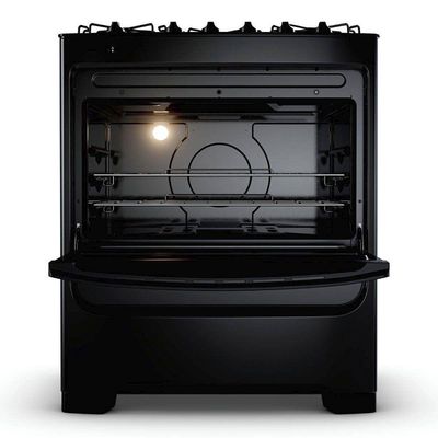 Fogão 5 Bocas Bivolt Com Mesa De Vidro Consul Preto Bivolt