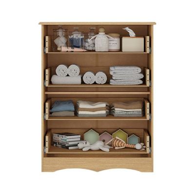 Cômoda Infantil 65cm Com 4 Gavetas Realeza Multimóveis Mp4433 Madeirado/branco Madeirado/branco