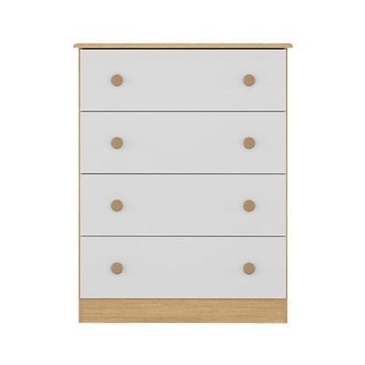 Cômoda Infantil 65cm Com 4 Gavetas Encanto Multimóveis Mp4427 Madeirado/branco Madeirado/branco