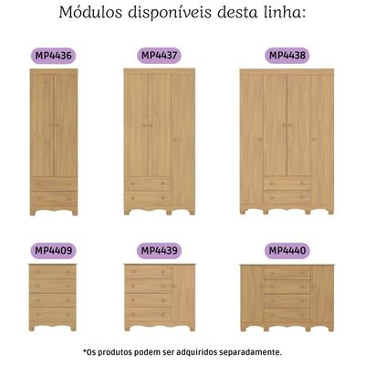 Cômoda Infantil 65cm Com 4 Gavetas Dengo Multimóveis Mp4409 Madeirado Madeirado