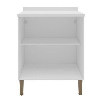 Balcão De Cozinha Americana Com Tampo 70cm 2 Portas Multimóveis Cr20485 Branco Branco