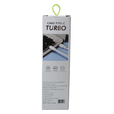 Cabo para carregamento Tipo C Turbo