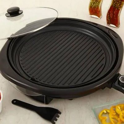 Grill Elétrico 127v Redondo Premium 1200w com Termostato