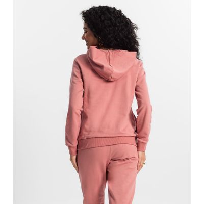 Moletom com Capuz Feminino Rovitex Rosa G / Rosa