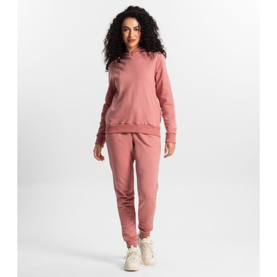 Moletom com Capuz Feminino Rovitex Rosa G / Rosa
