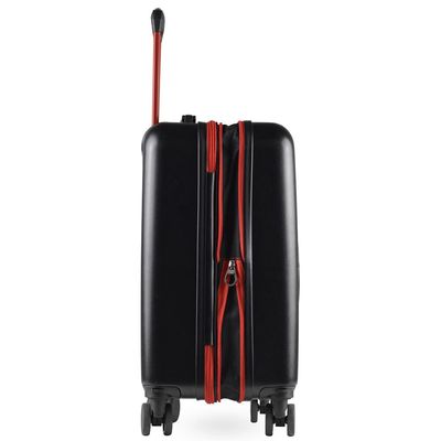 Mala de Bordo 10kg ABS 4 Rodas Flamengo CRF Oficial Preta e Vermelho P / Preto