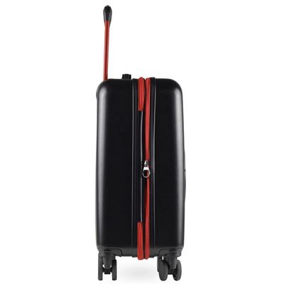 Mala de Bordo 10kg ABS 4 Rodas Flamengo CRF Oficial Preta e Vermelho P / Preto