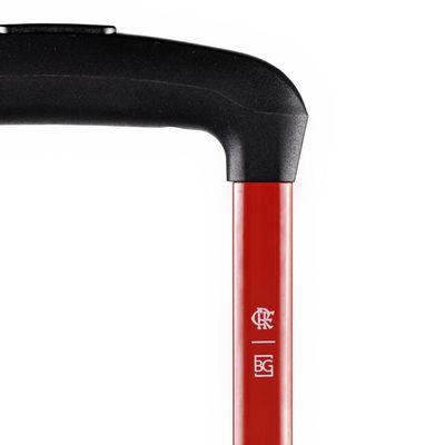 Mala de Bordo 10kg ABS 4 Rodas Flamengo CRF Oficial Preta e Vermelho P / Preto