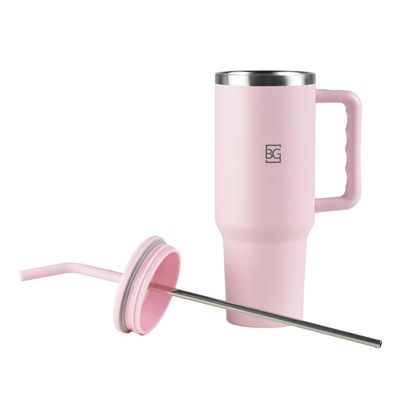 Copo Térmico com Canudo Dual 1,2L Rosa U / Rosa