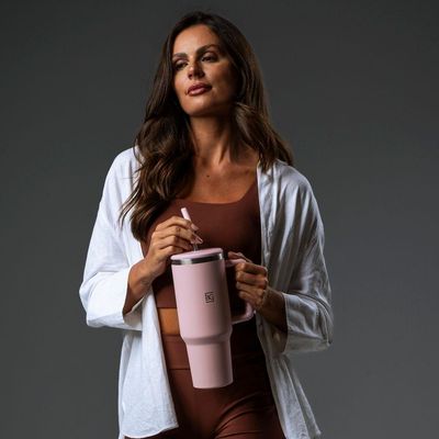 Copo Térmico com Canudo Dual 1,2L Rosa U / Rosa