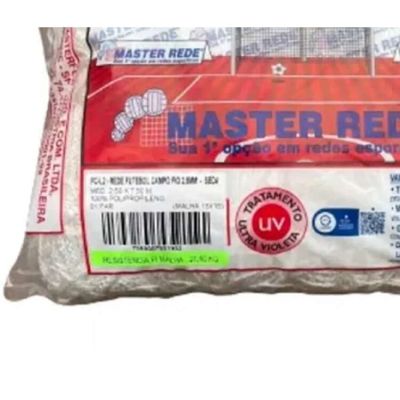 Rede Futebol Master Rede Campo Fio 25 MM Seda - Branco