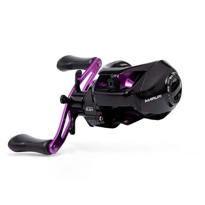 Carretilha para Pesca Maruri Luke Slim Black Purple - Esquerda