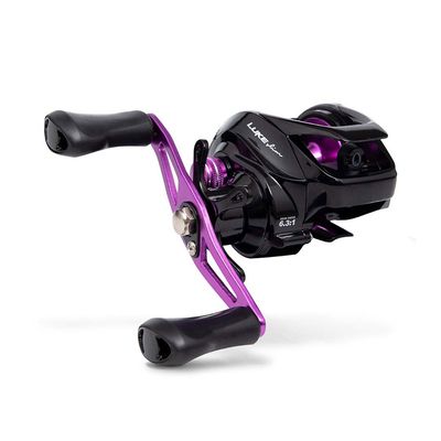 Carretilha para Pesca Maruri Luke Slim Black Purple - Esquerda