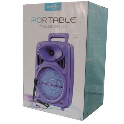 Caixa de Som Bluetooth Portátil GTS-1950 8" 10W 1500mAh Vermelha