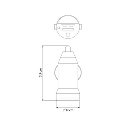 Carregador Veicular 5V 2000 mAh Preto - Tramontina